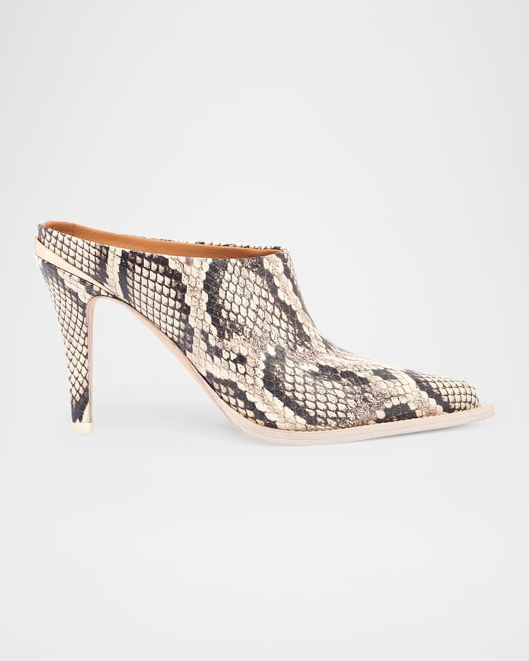 Kelley Python-Embossed Western Mule Pumps by PARTLOW
