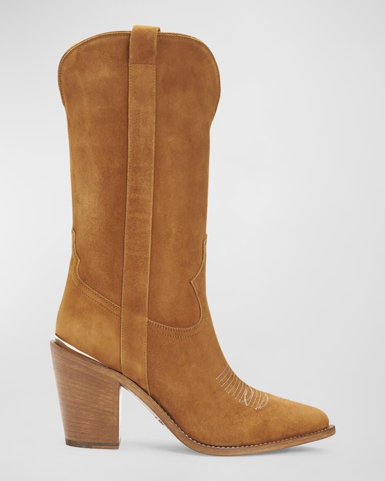 Leigh Anne Suede Western Boots by PARTLOW