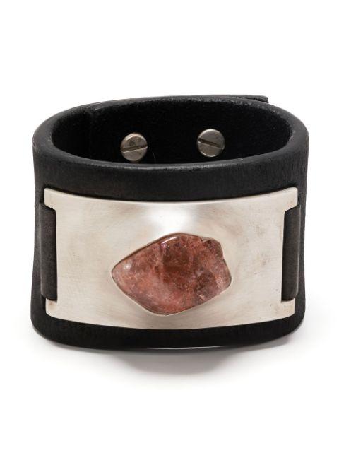 Amulet sunstone leather bracelet by PARTS OF FOUR