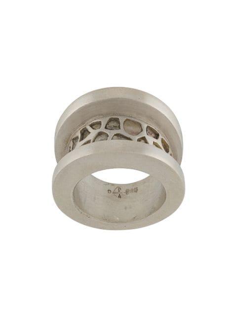 Chasm diamond-band ring by PARTS OF FOUR