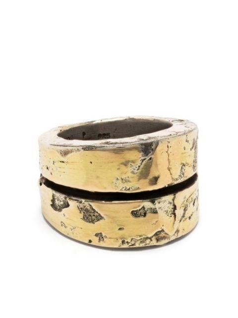 Crevice gold-plated ring by PARTS OF FOUR