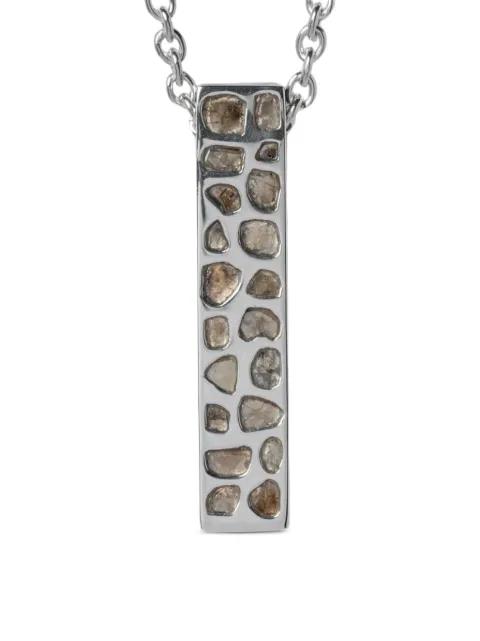 Cuboid Necklace (Half, Short Var., 50cm, Full Mega Pavé, PA+DIA) by PARTS OF FOUR