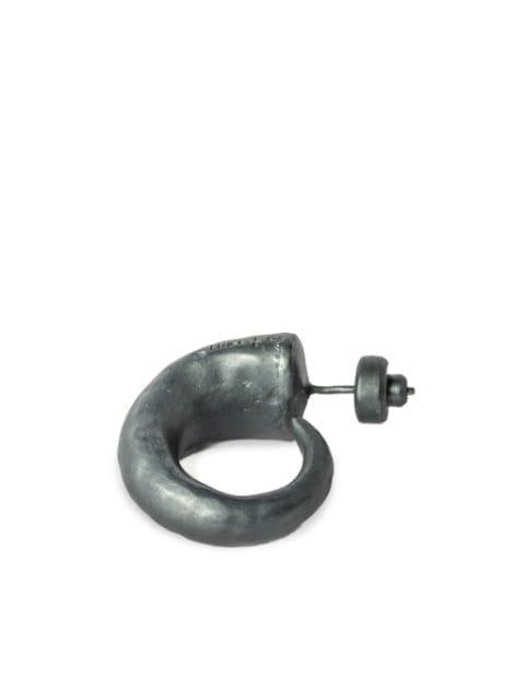 Horn sterling silver hoop earrings by PARTS OF FOUR