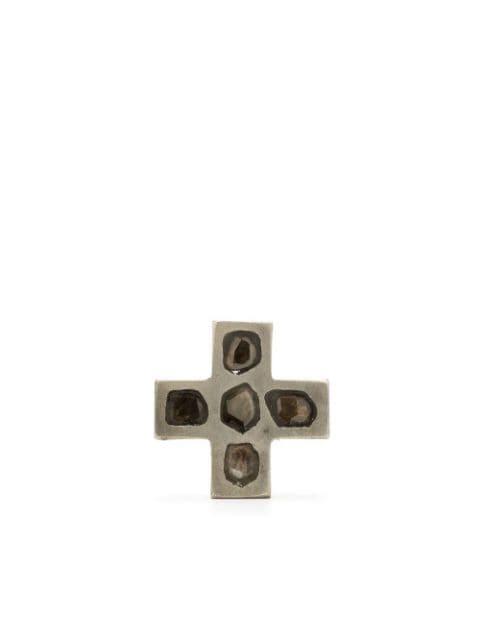 Plus-sign stud earring by PARTS OF FOUR