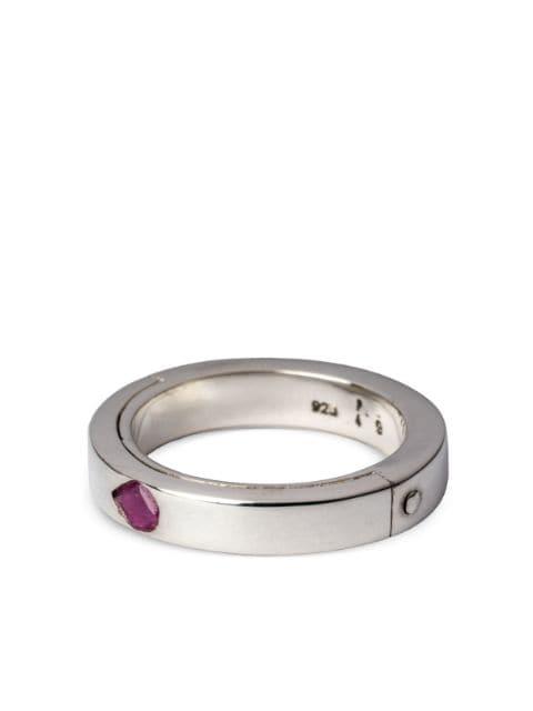 Sistema ruby sterling-silver ring by PARTS OF FOUR