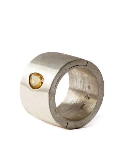 Sistema sterling-silver sapphire ring by PARTS OF FOUR