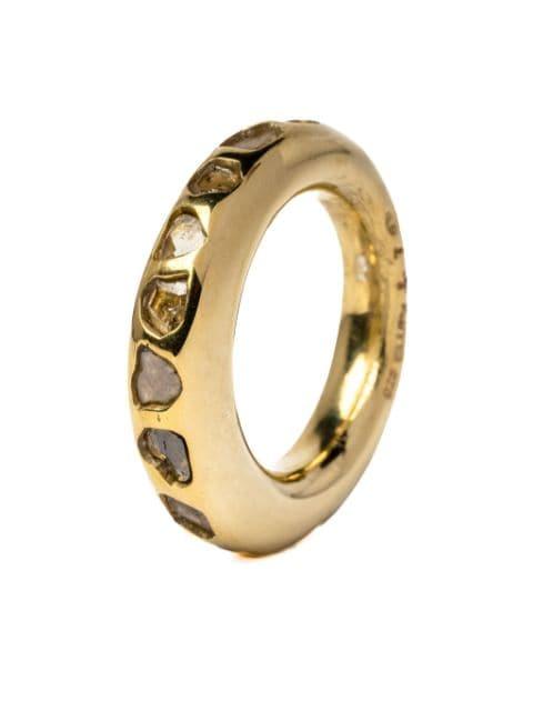 Spacer sterling-silver diamond ring by PARTS OF FOUR
