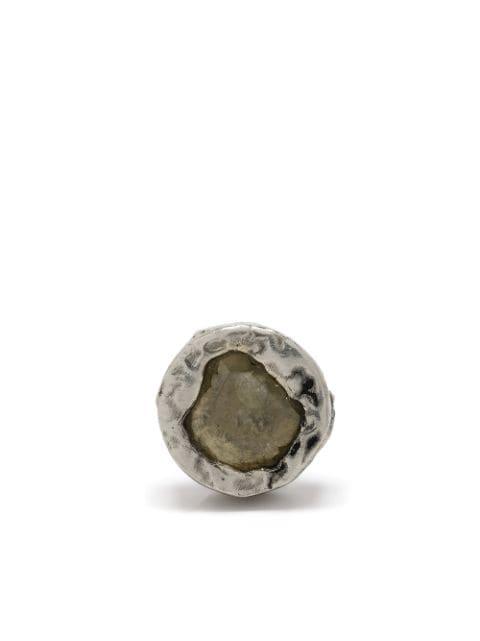 diamond-encrusted single stud earring by PARTS OF FOUR