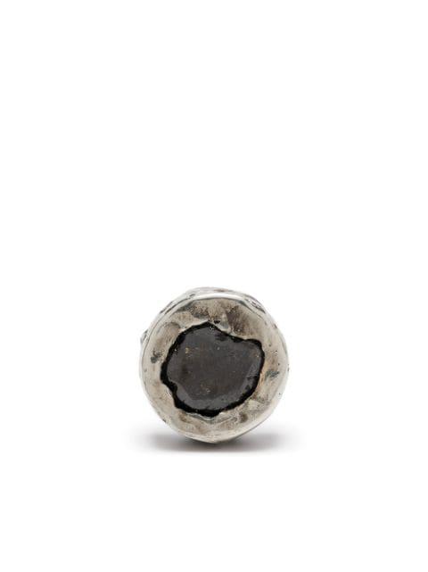 diamond-encrusted single stud earring by PARTS OF FOUR