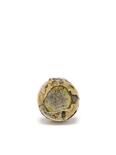 diamond-encrusted single stud earring by PARTS OF FOUR