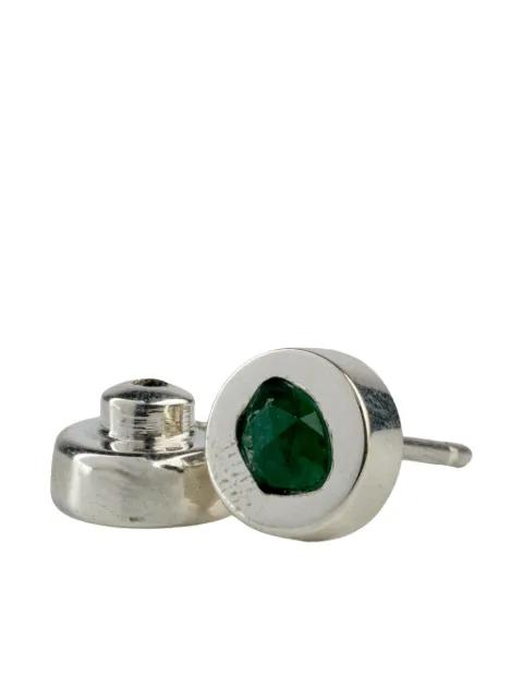 emerald-embellished stud earring by PARTS OF FOUR
