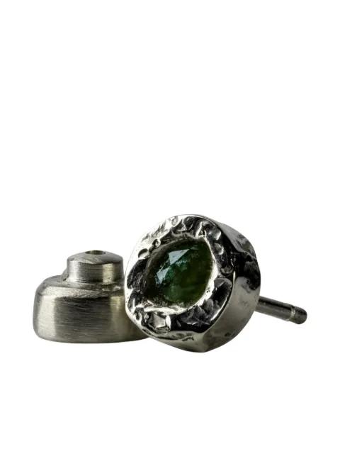 emerald-embellished stud earring by PARTS OF FOUR