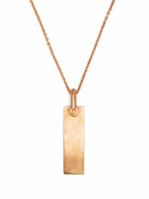 plate pendant necklace by PARTS OF FOUR
