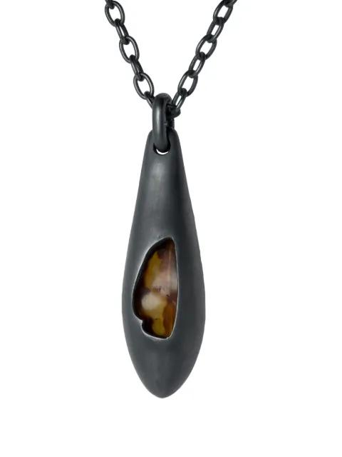 sterling silver Chrysalis amber necklace by PARTS OF FOUR