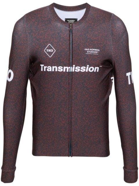 Mahogany Transmission zip-up top by PAS NORMAL STUDIOS