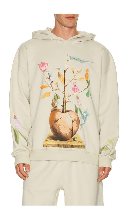 Pas Une Marque Arbre D'octobre Hoodie in Beige by PAS UNE MARQUE
