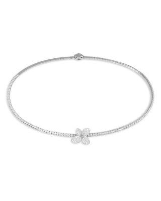18K White Gold Heart to Earth Diamond Collier Necklace by PASQUALE BRUNI
