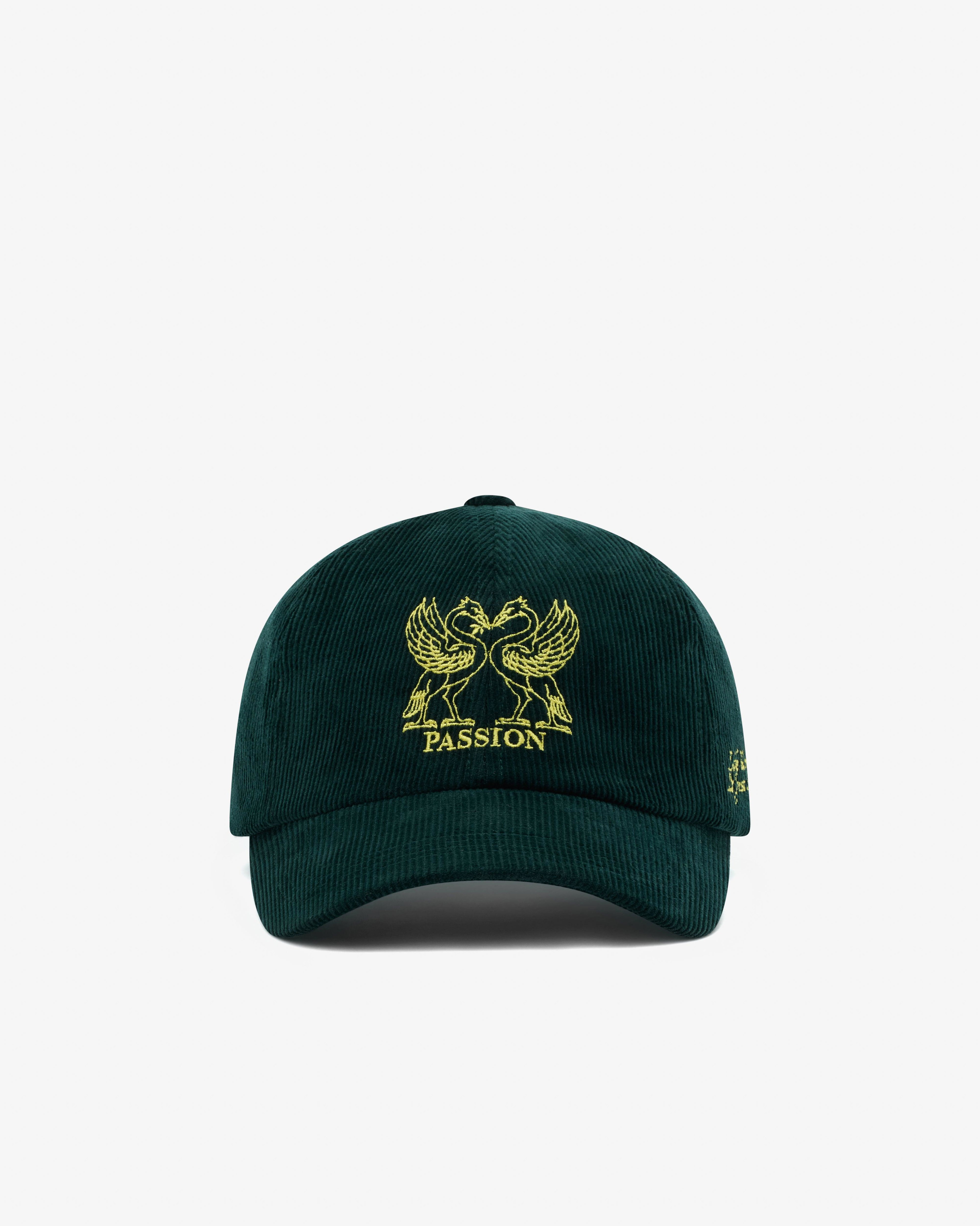 Passion - Men's Birds Cord 6 Panel Cap - (Green) by PASSION