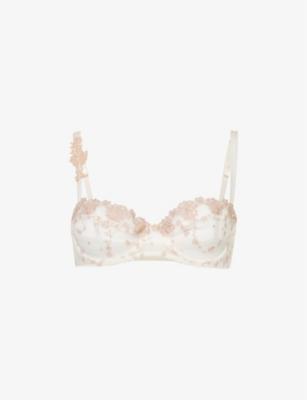 White Nights lace-embellished stretch-lace balcony bra by PASSIONATA