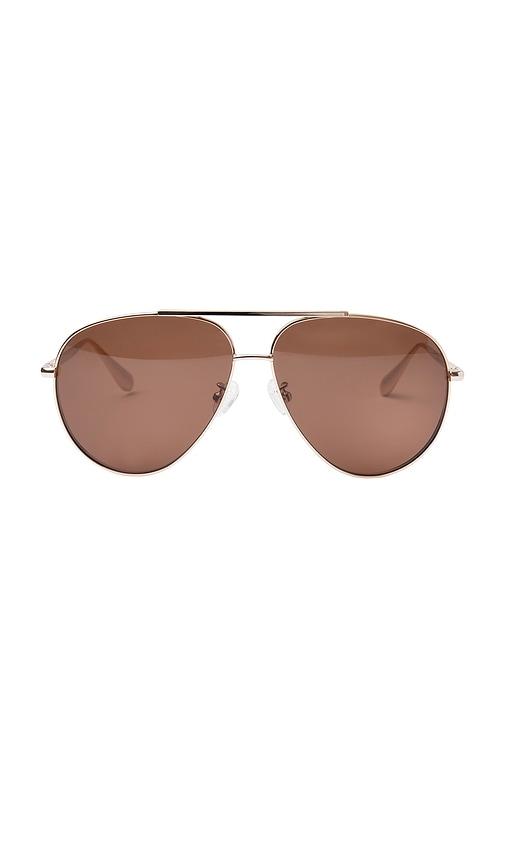 Past Midnight The Flare Sunglasses in Metallic Gold by PAST MIDNIGHT