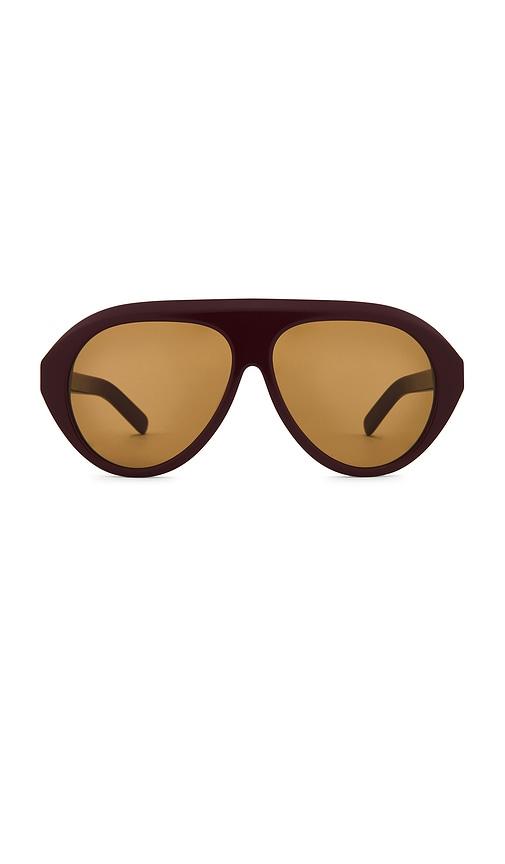 Past Midnight The Icon Sunglasses in Burgundy by PAST MIDNIGHT