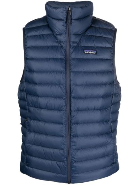 logo-patch feather-down gilet by PATAGONIA