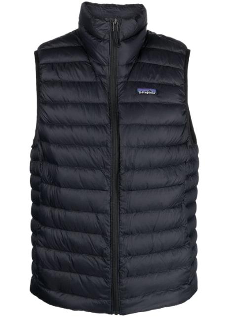 logo-patch feather-down gilet by PATAGONIA