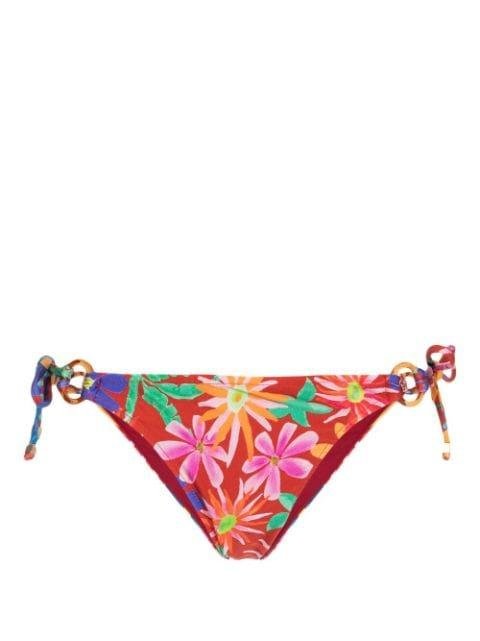 Aster floral-print bikini brief by PATBO