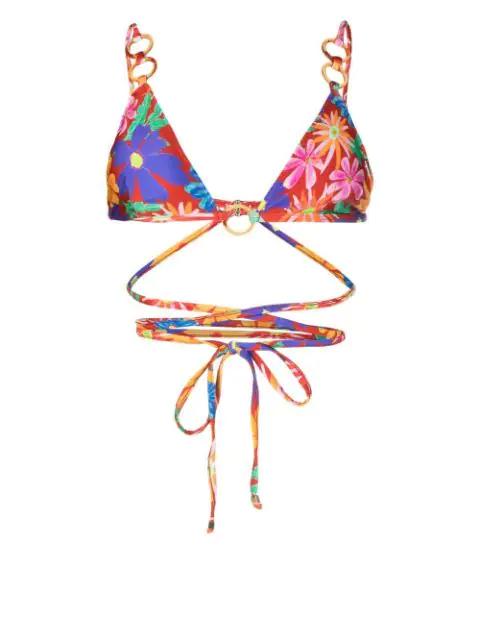 Aster wrap-tie bikini-top by PATBO