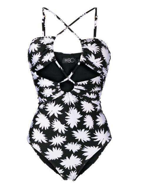 Dahlia floral-print swimsuit by PATBO