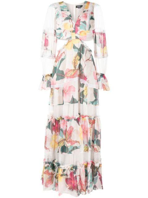Hibiscus cut-out maxi dress by PATBO