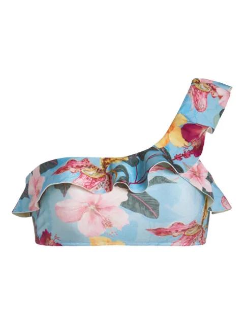 Hibiscus one-shoulder bikini top by PATBO