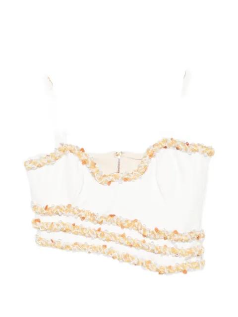 Jade embellished crop top by PATBO