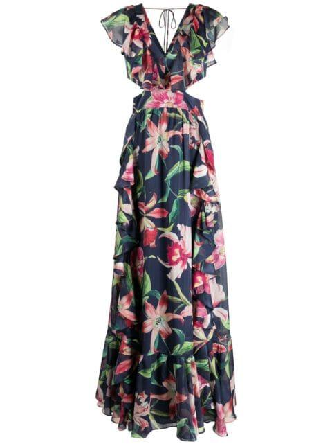 Lealia V-neck maxi dress by PATBO