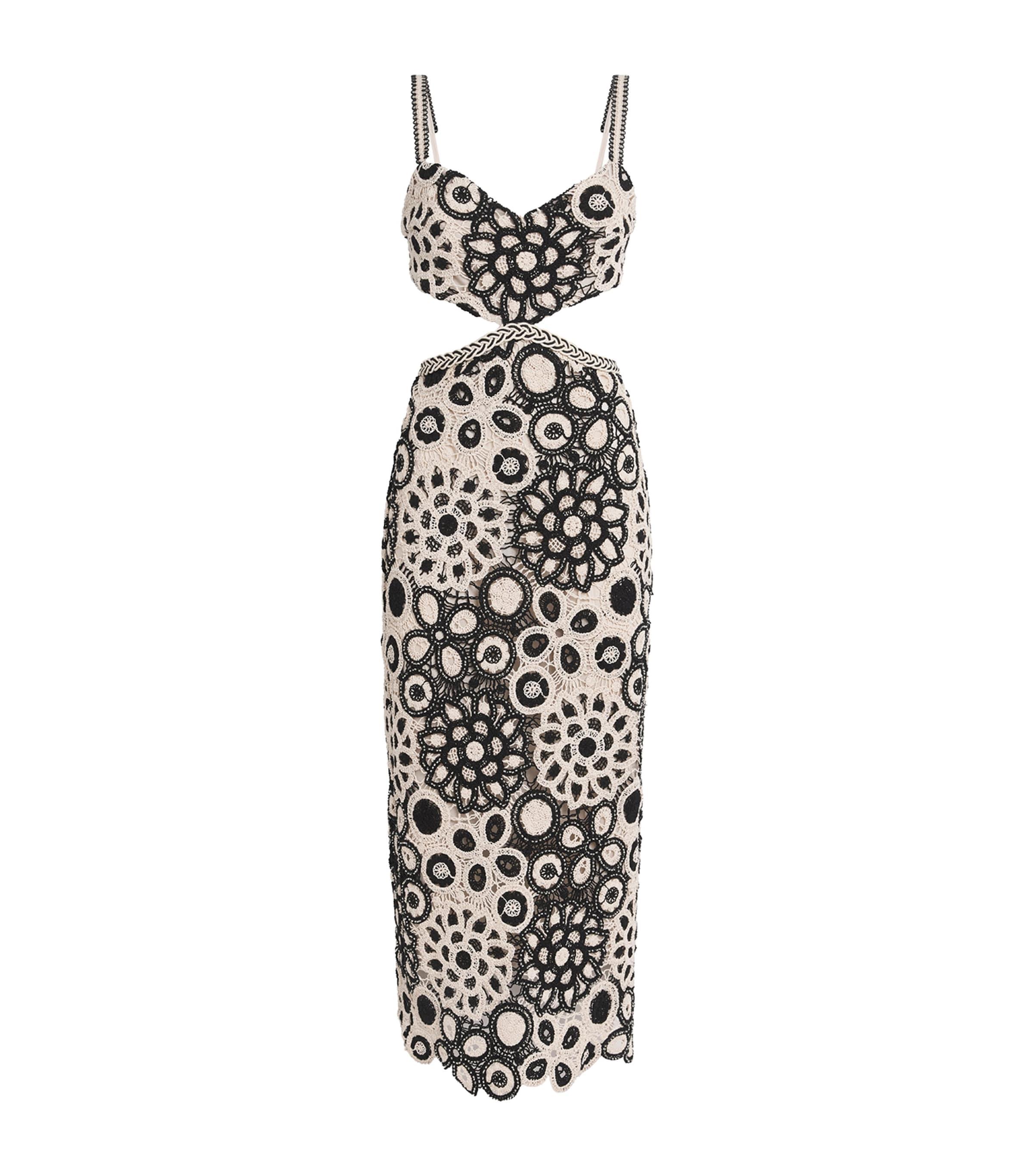PatBO Crochet Embellished Midi Dress by PATBO