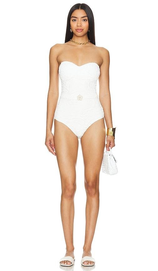 PatBO Strapless One Piece in White by PATBO