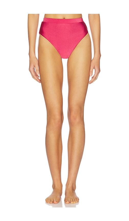 PatBO Sunstone High Waist Bikini Bottom in Blush by PATBO
