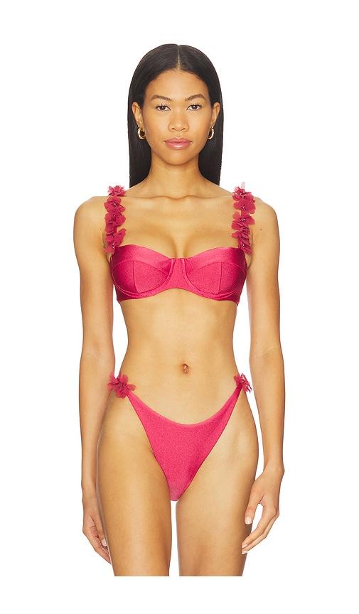 PatBO Sunstone Underwire Bikini Top in Fuchsia by PATBO