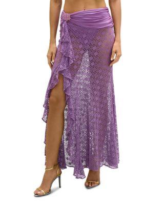 Ruffle Maxi Skirt Swim Cover-Up by PATBO
