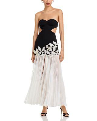 Runway Floral Strapless Dress by PATBO