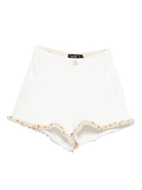 embellished trim shorts by PATBO
