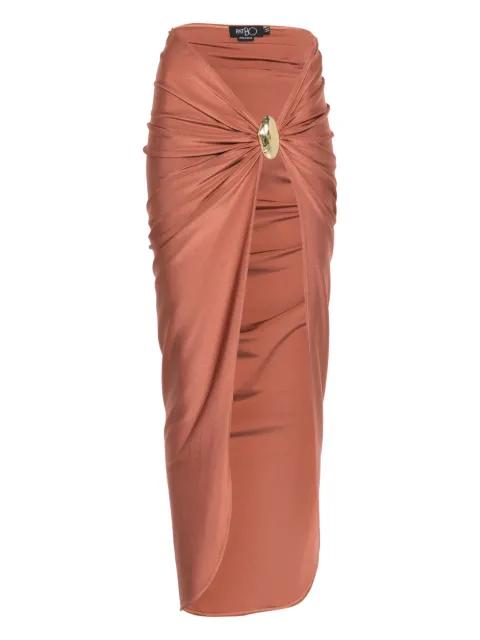 gold-tone draped sarong by PATBO
