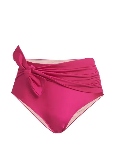 high-waisted tie bikini bottoms by PATBO