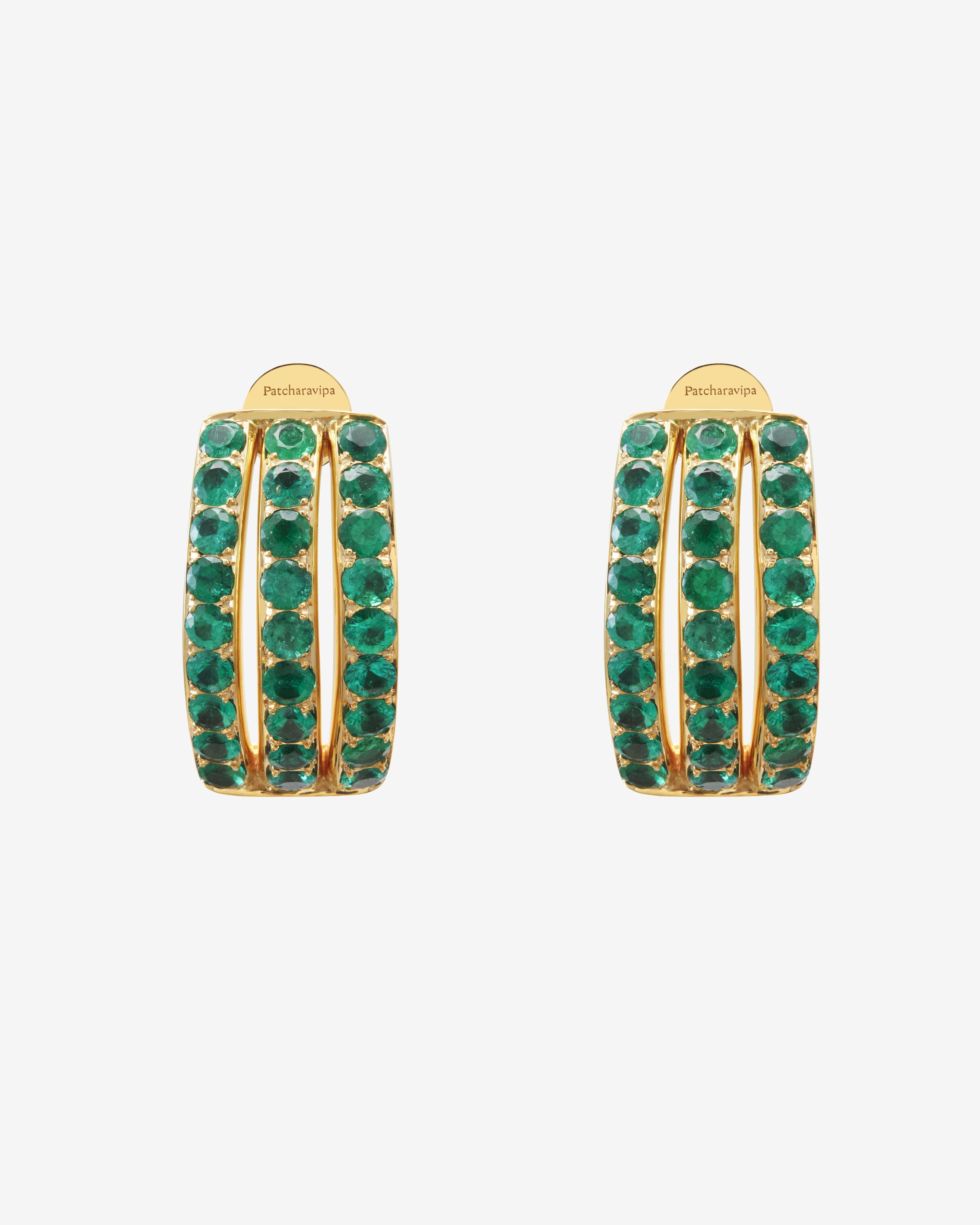 Patcharavipa - Women's Bean Earrings - (Yellow Gold) by PATCHARAVIPA