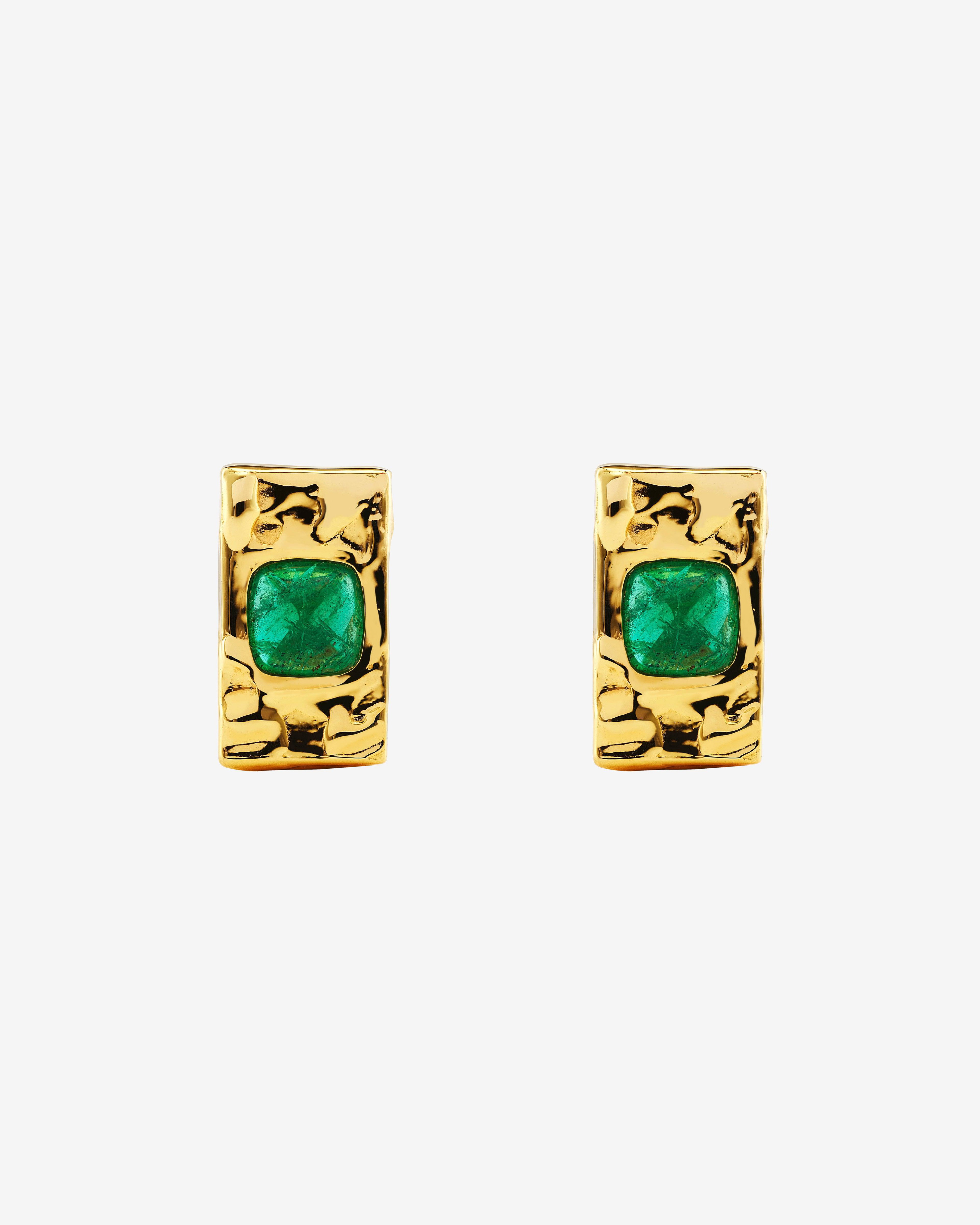 Patcharavipa - Women's Sugar Green Earrings - (Yellow Gold) by PATCHARAVIPA
