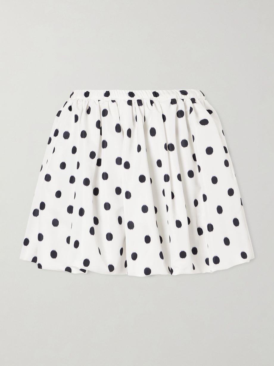 Bloomer polka-dot poplin mini skirt by PATOU