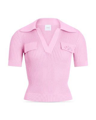 Embroidered Knit Polo Top by PATOU