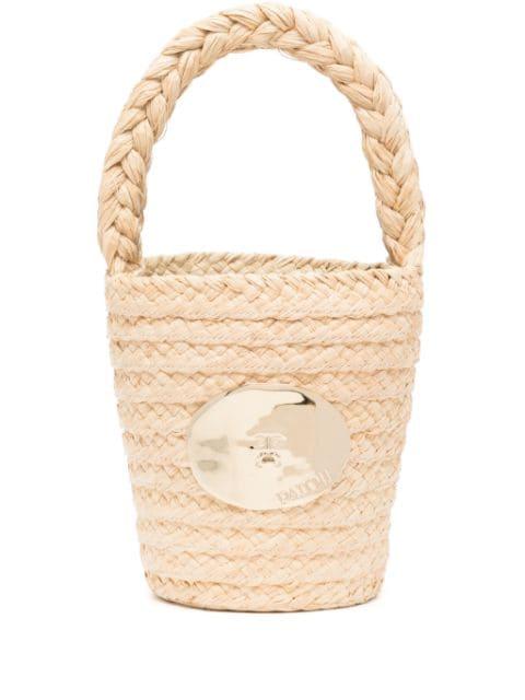 Iconic raffia bucket bag by PATOU