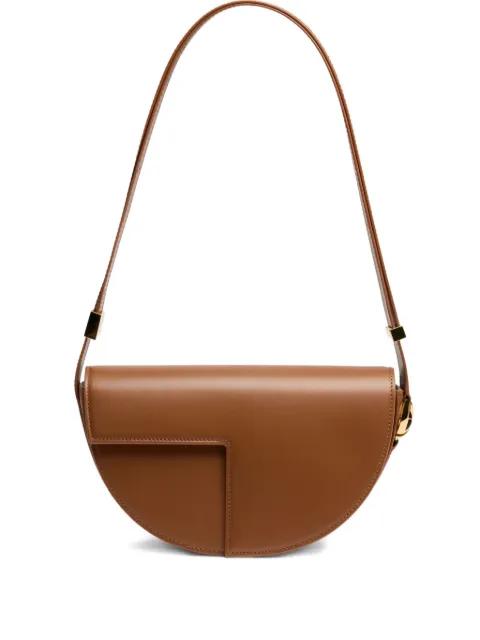 Le Patou half-moon leather shoulder bag by PATOU