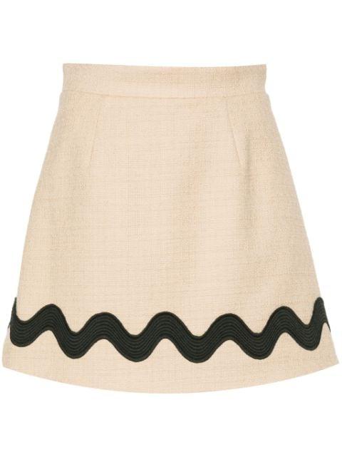 Wave tweed mini skirt by PATOU